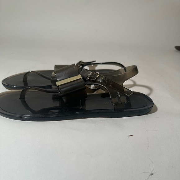 Kate Spade Jelly Bow Stylish Black Sandals - Picture 7 of 9